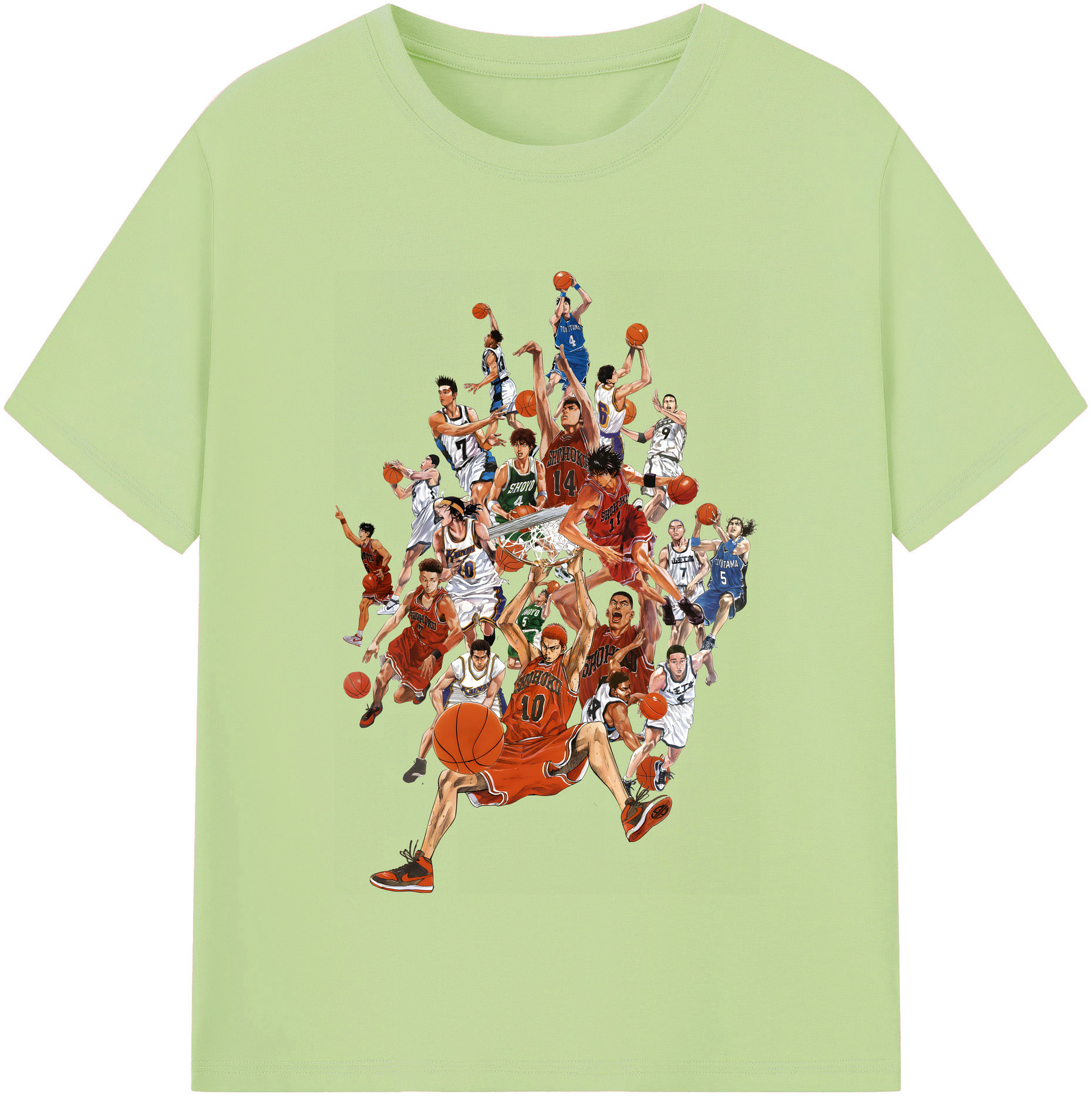 SLAM DUNK／スラムダンク 綿100％半袖Tシャツ（フロントプリント）